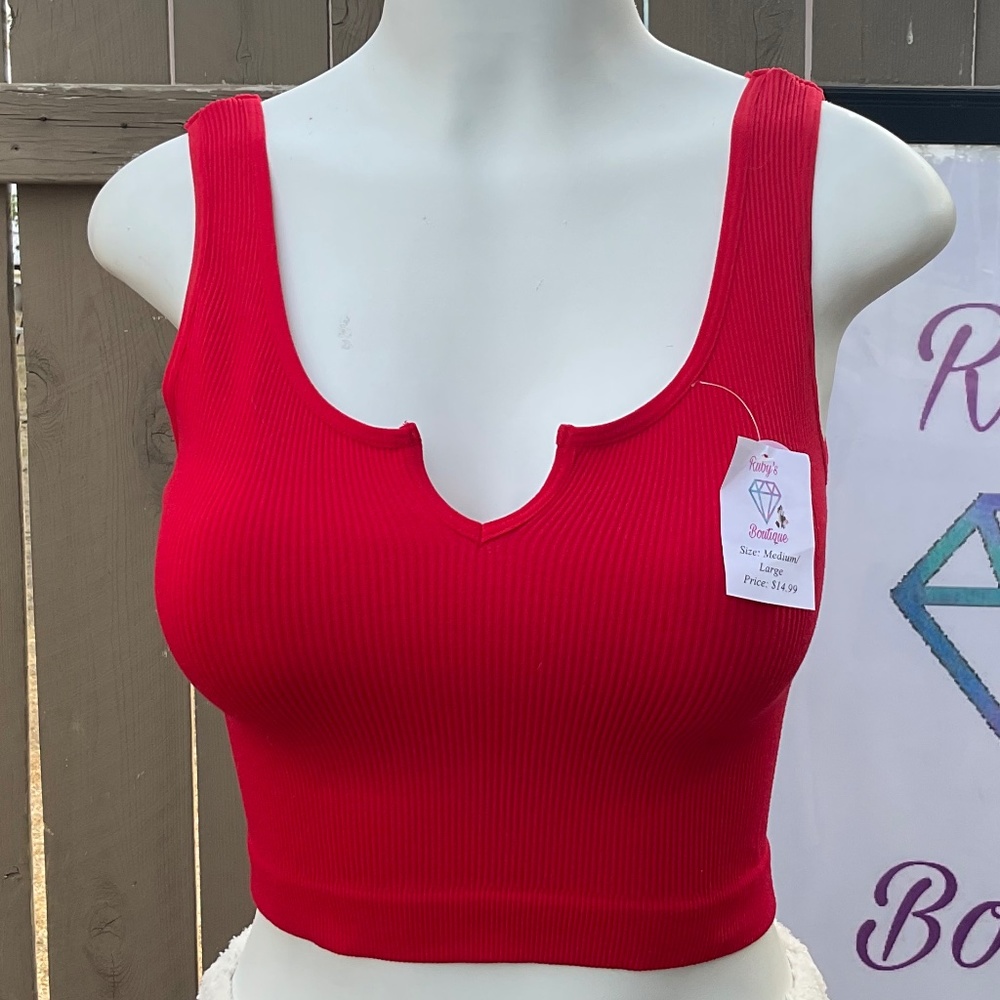 Red Crop Top